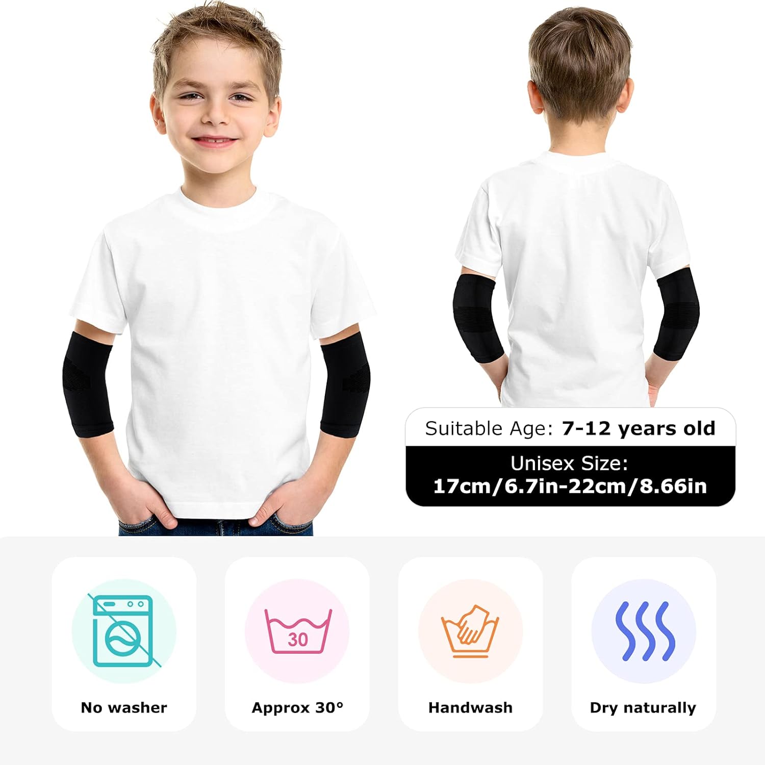 Kasyat Kids Elbow Compression Sleeve 2Pcs Small