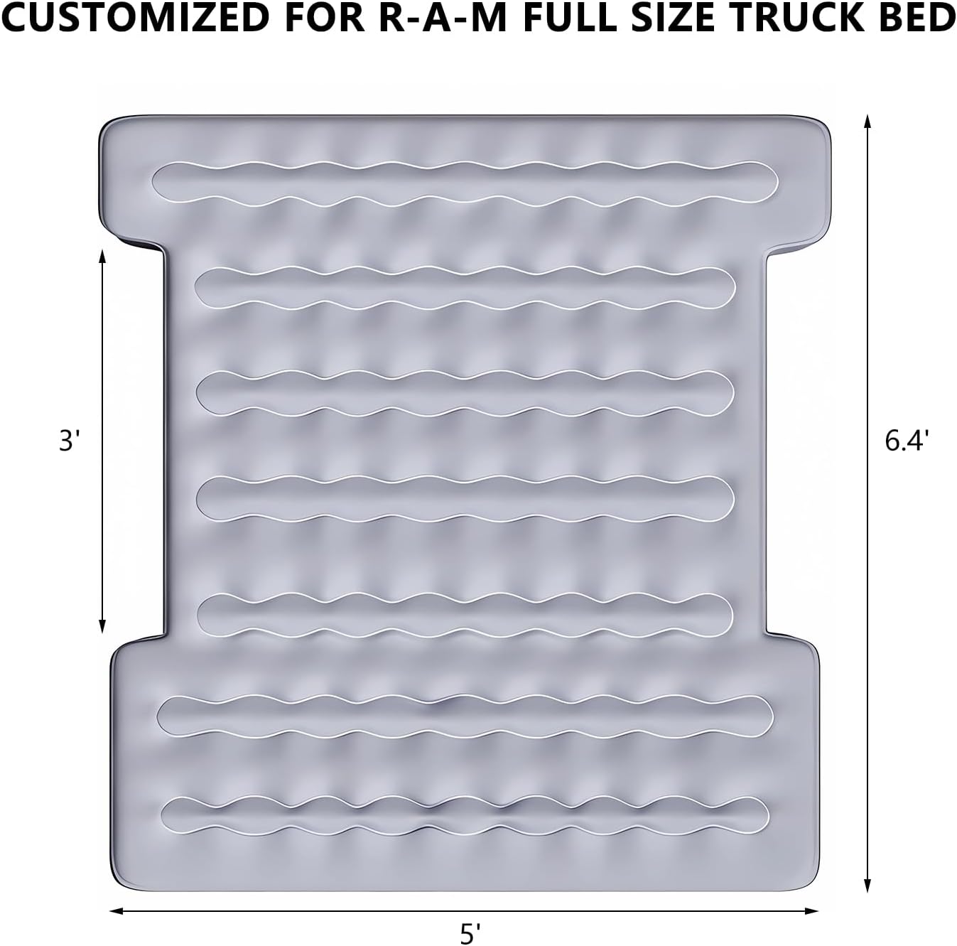 VINBYEE Ram 64Ft Truck Bed Mattress with Cordless Pump 1