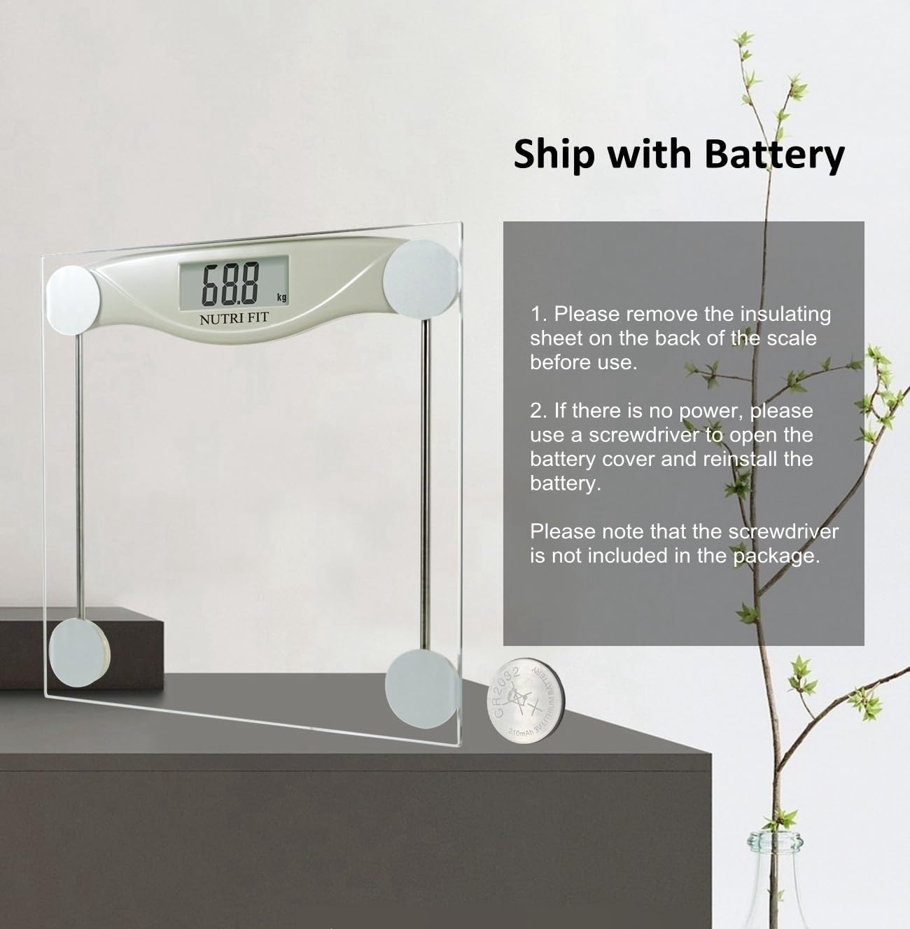 NUTRI FIT Digital Bathroom Scale for Weight Loss