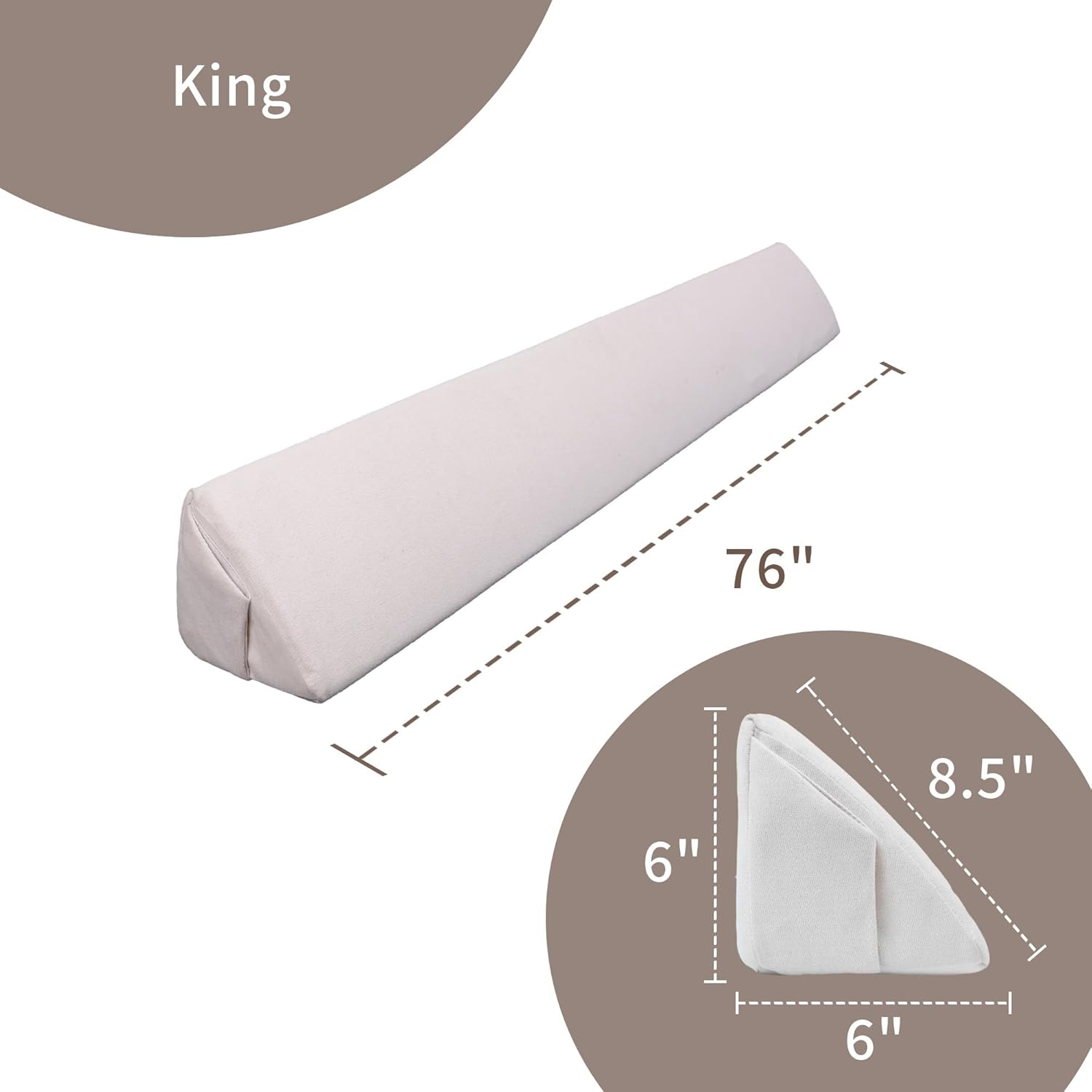 Aurako Triangular Bed Wedge Pillow for Head Foot and Side Support
