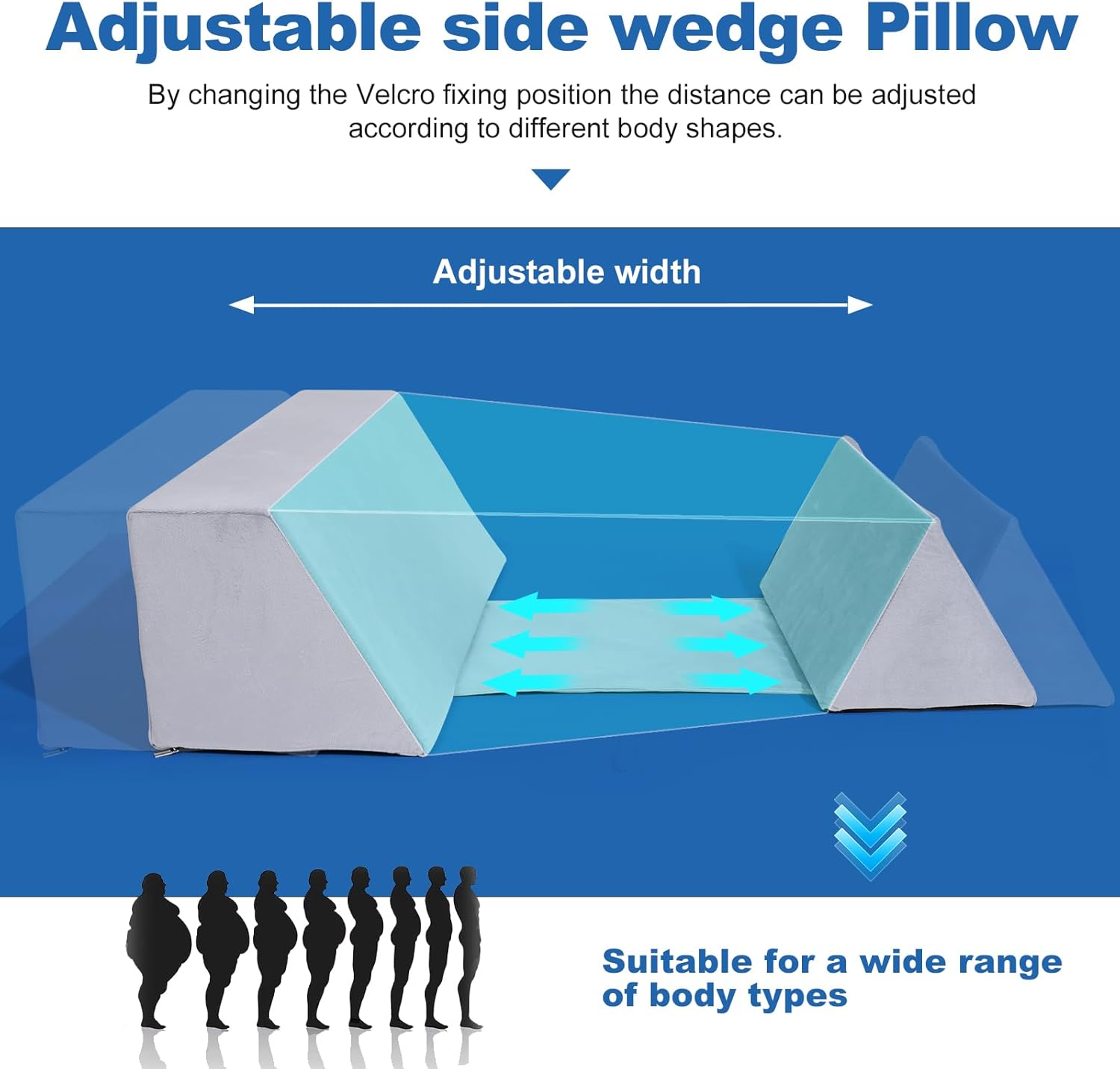 Fanwer Positioning Wedge Pillow for Back Pain Relief Snoring Prevention