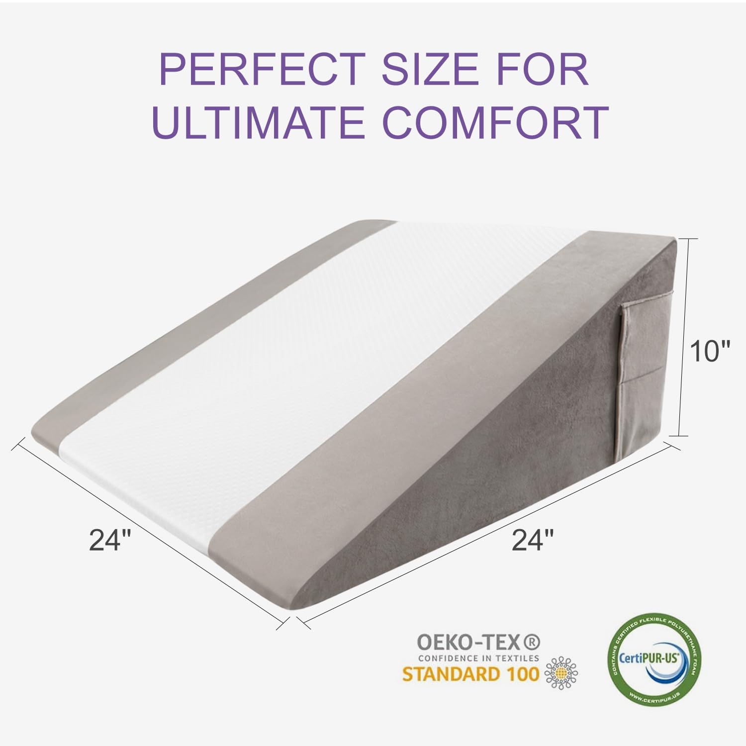 Premium Foam Wedge Pillow for Sleep and Back Support