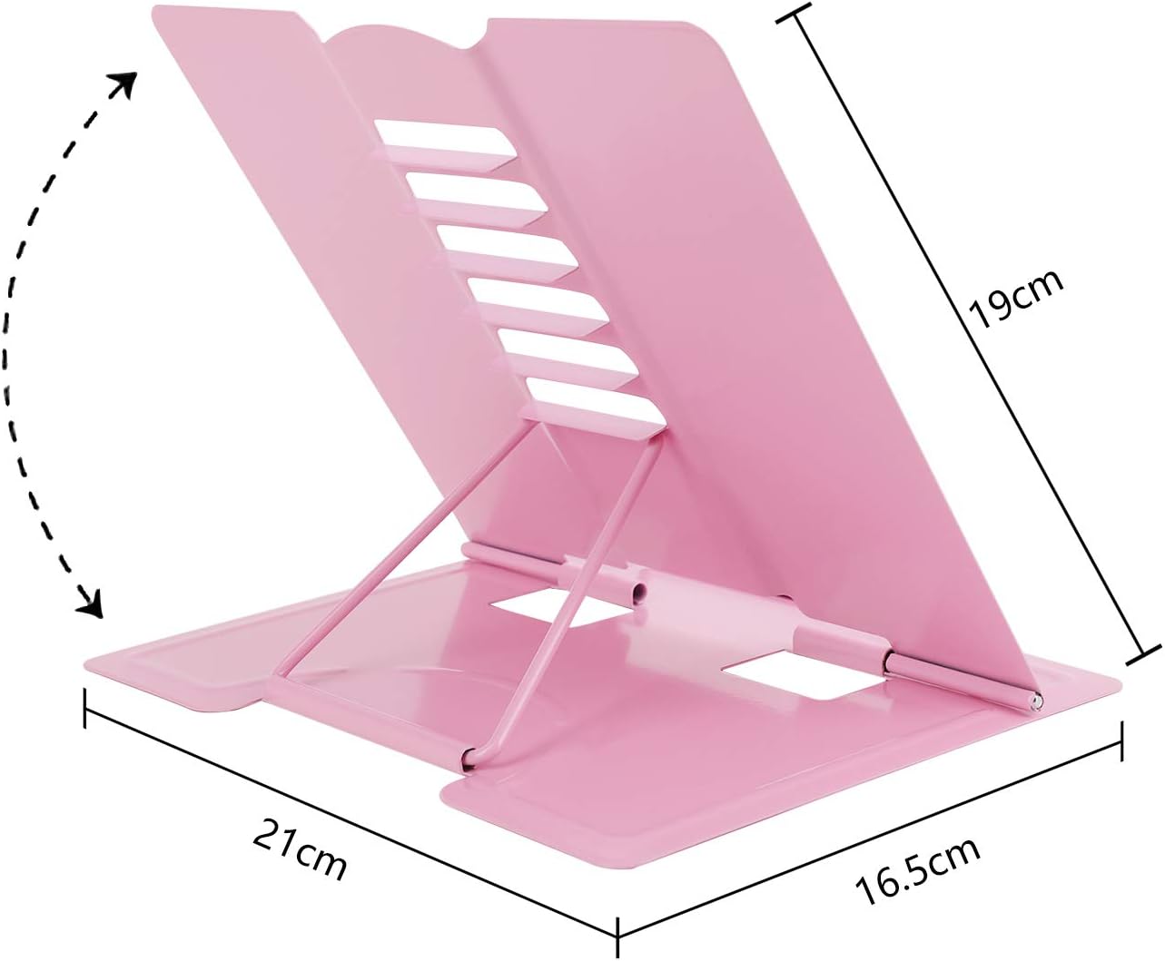 Adjustable Cookbook Stand with Tablet Holder Pink