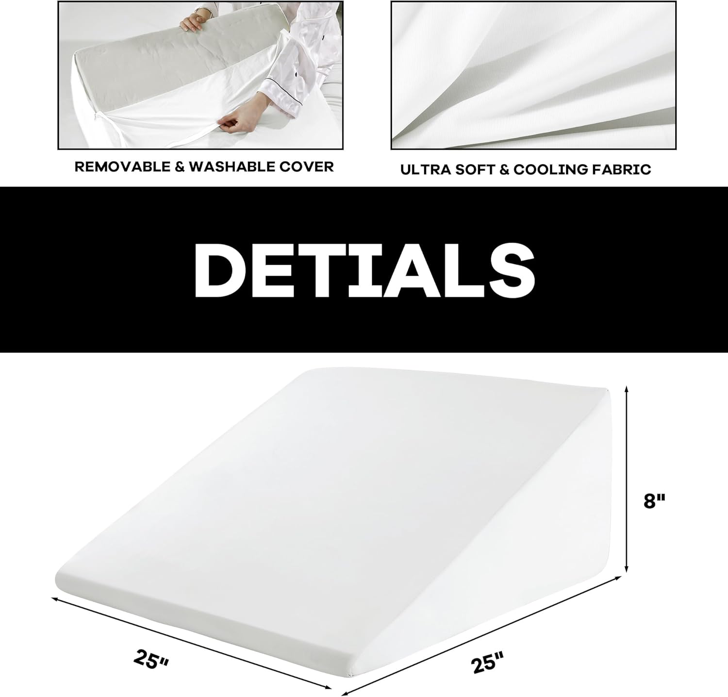 HOMBYS Cooling Wedge Pillow Cover Q-max 04 Cool Sleep Pillowcase