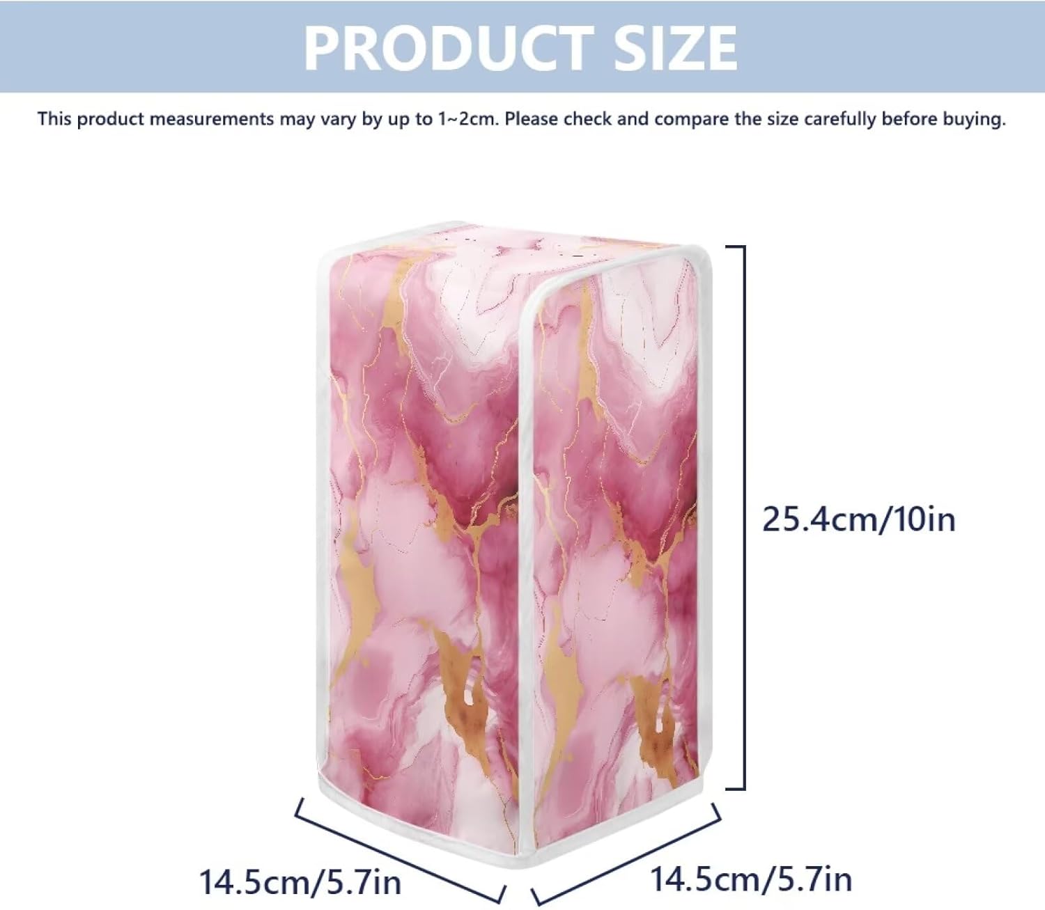 Pink Marble Electric Can Opener Cover with Stain Protection