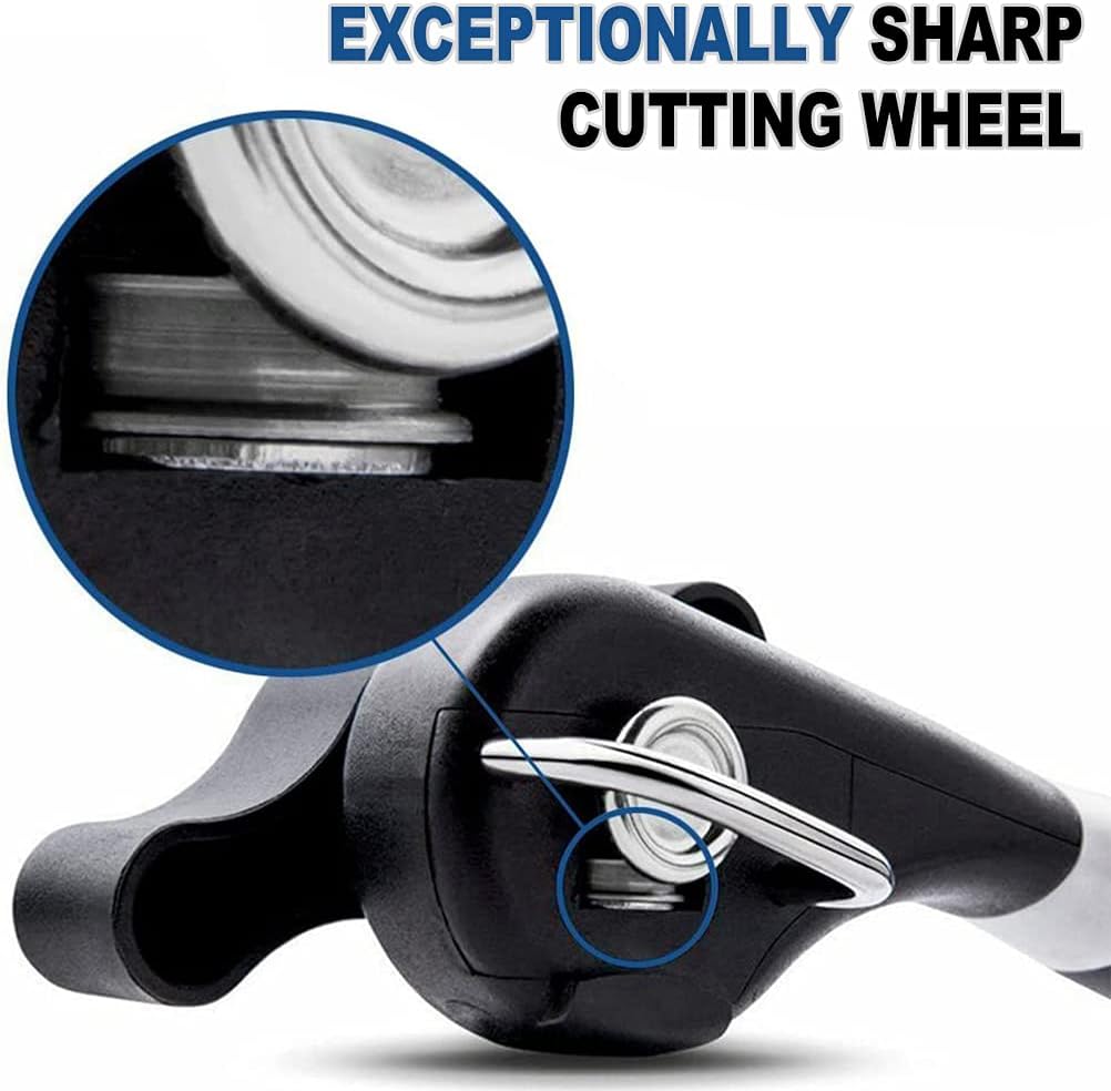 PAKITNER Safe Cut Can Opener - Manual Food Grade Stainless Steel Ergonomic