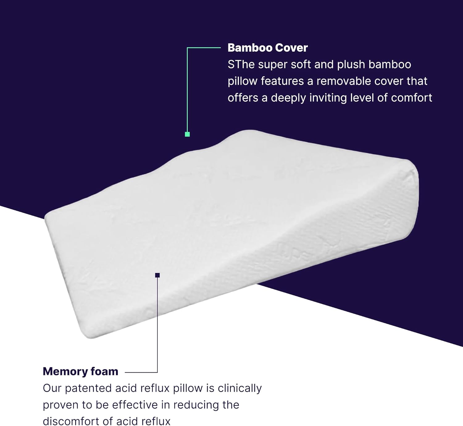 Acid Reflux Wedge Pillow for Sleep Sit 1