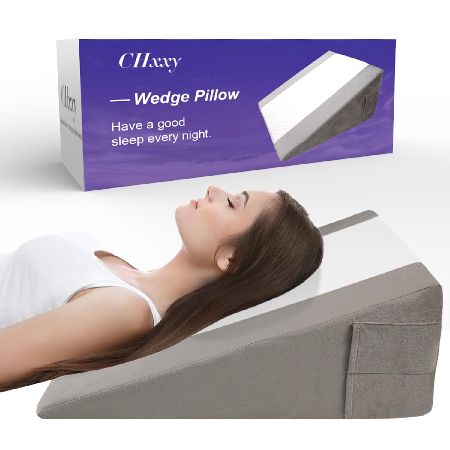 Premium Foam Wedge Pillow for Sleep and Back Support