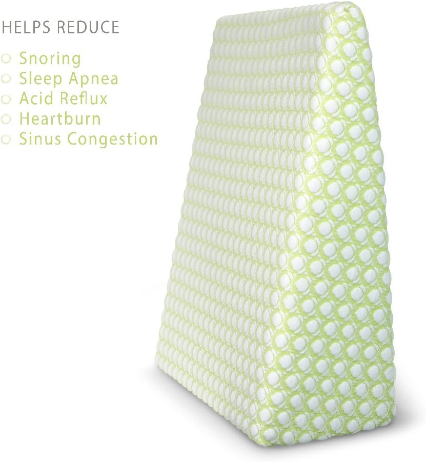 Sleep Yoga Wedge Pillow 10 Inch Memory Foam Support