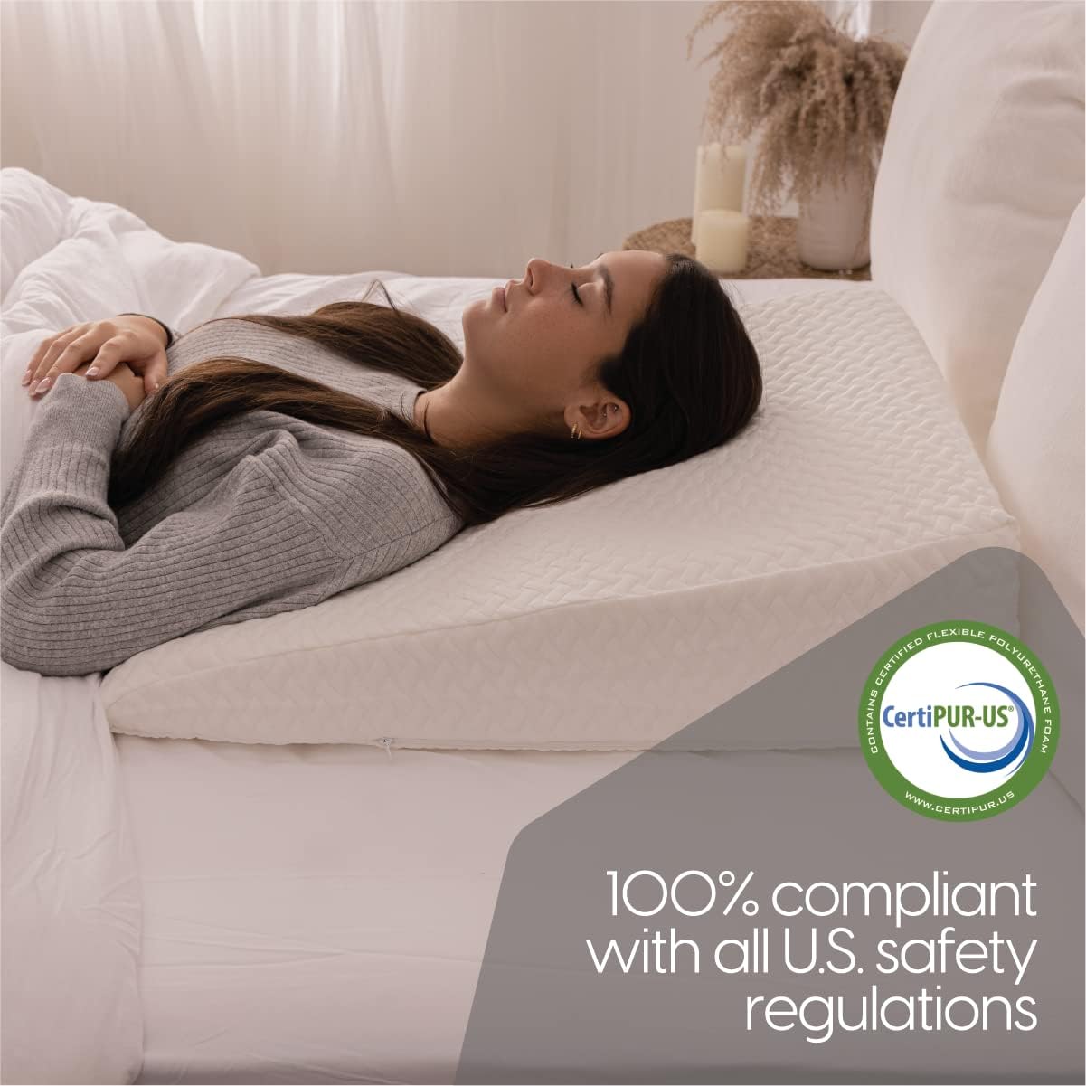Milliard Wedge Pillow for Acid Reflux and Sleep Support
