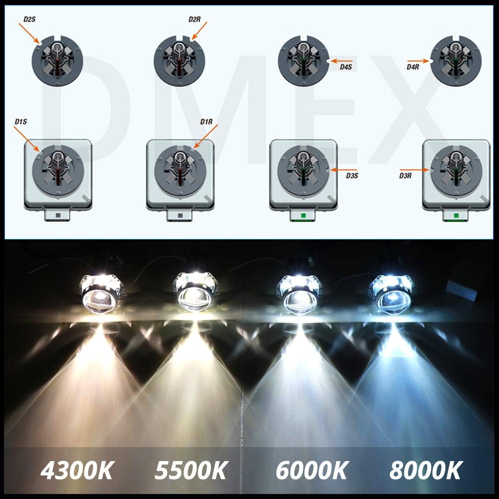 DMEX D3S Xenon Headlight Bulbs 35W 8000K White Blue Pack of 2