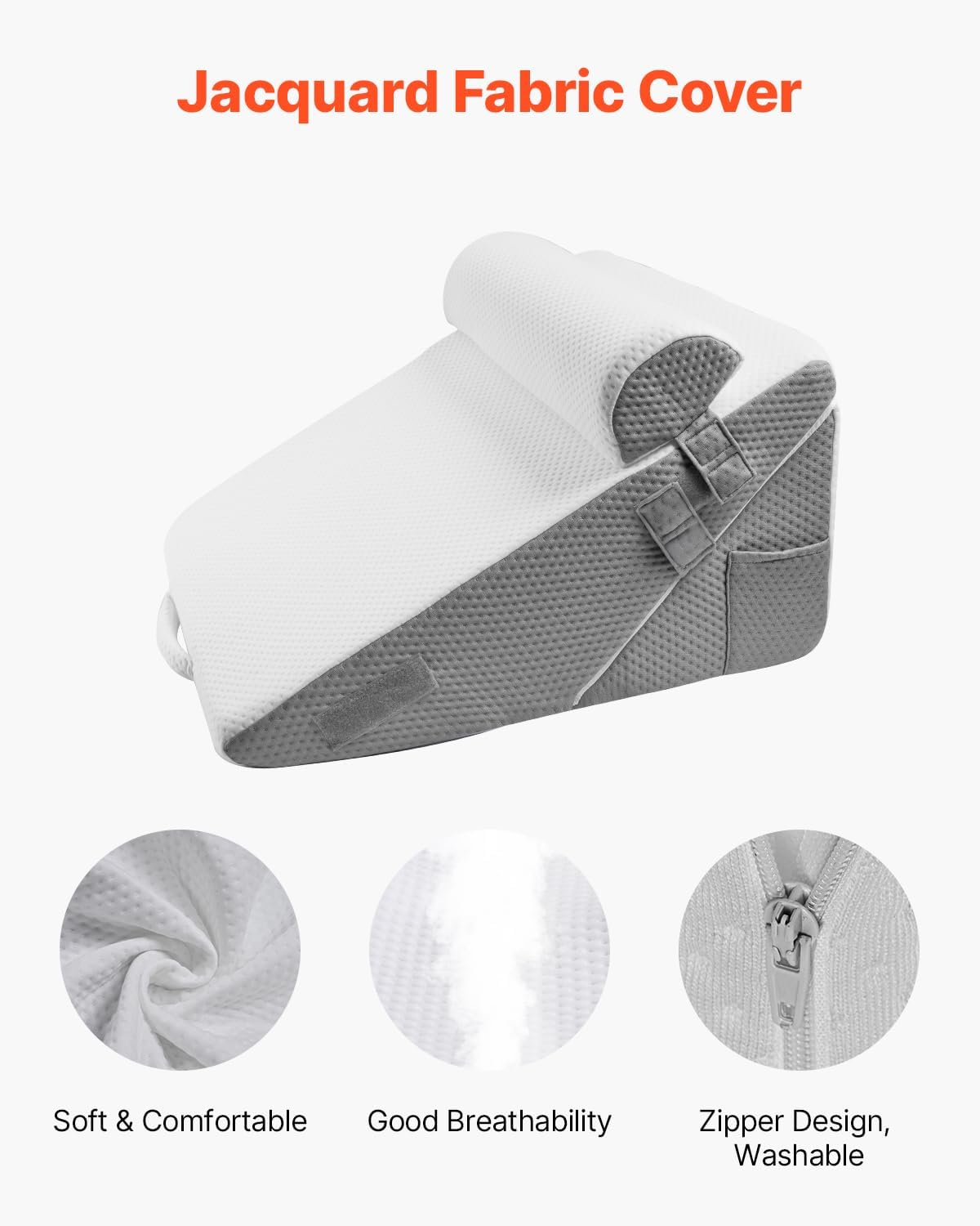VEVOR 3 Pcs Adjustable Orthopedic Bed Wedge Pillow Set