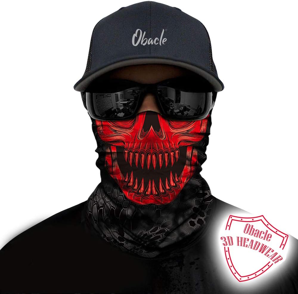 Obacle Reversible Face Mask Neck Gaiter for Men Women