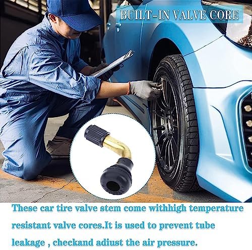 YUENTOEN 4Pcs 45 Degree Bent Valve Stem for Tubeless Tires 1