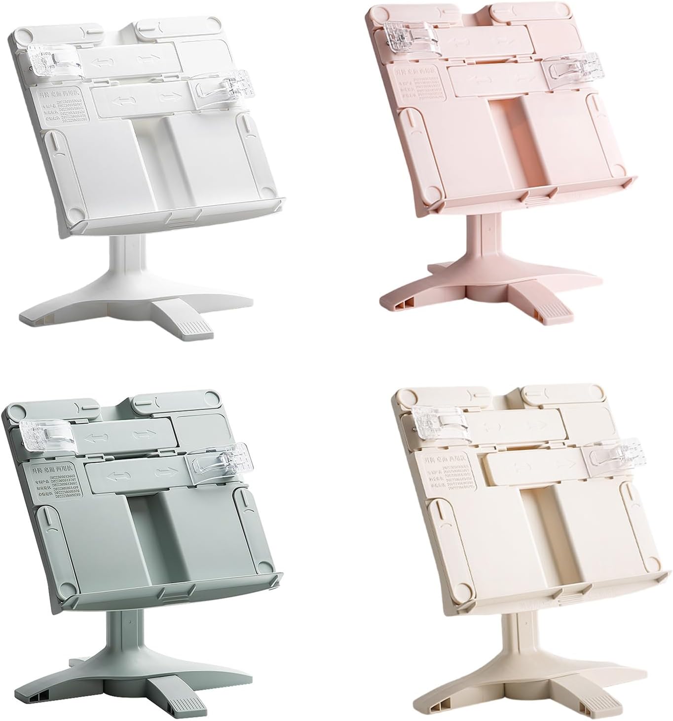 Folding Bookstand with Height and Angle Adjustments for Reading and Cooking