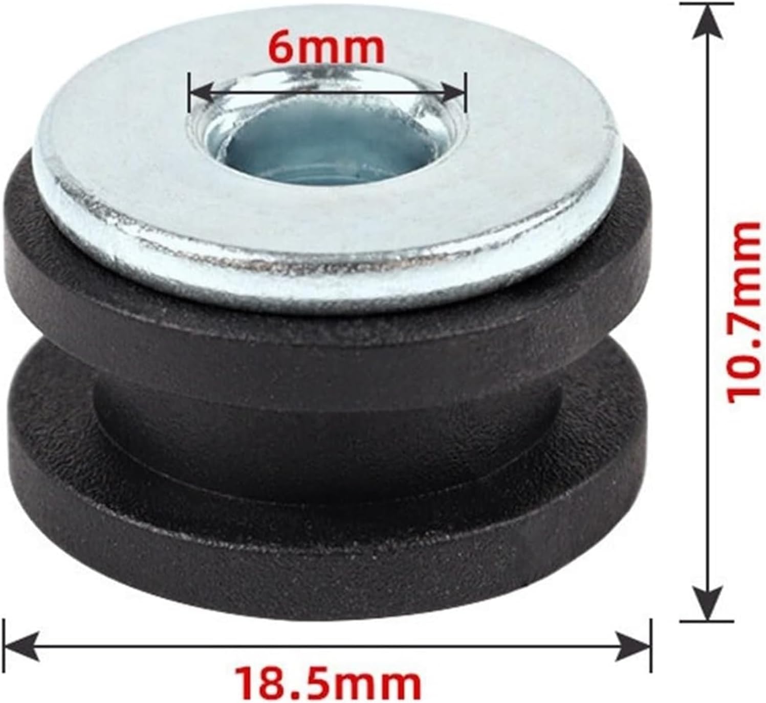 YUEGG Motorcycle M6 6mm Rubber Grommet Bolt Kit