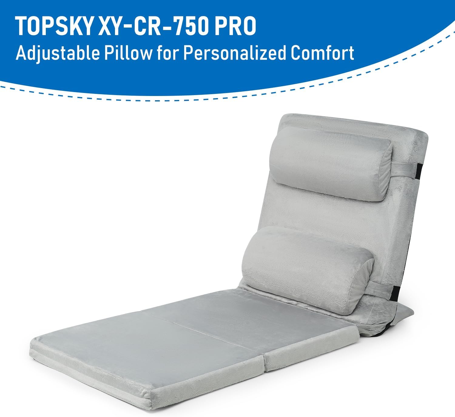 TOPSKY Adjustable Bed Wedge Pillow with 6 Positions and Memory Foam