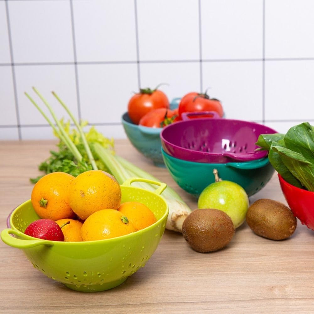 Heavy Duty 6 Inch Food Colander with Double Handles