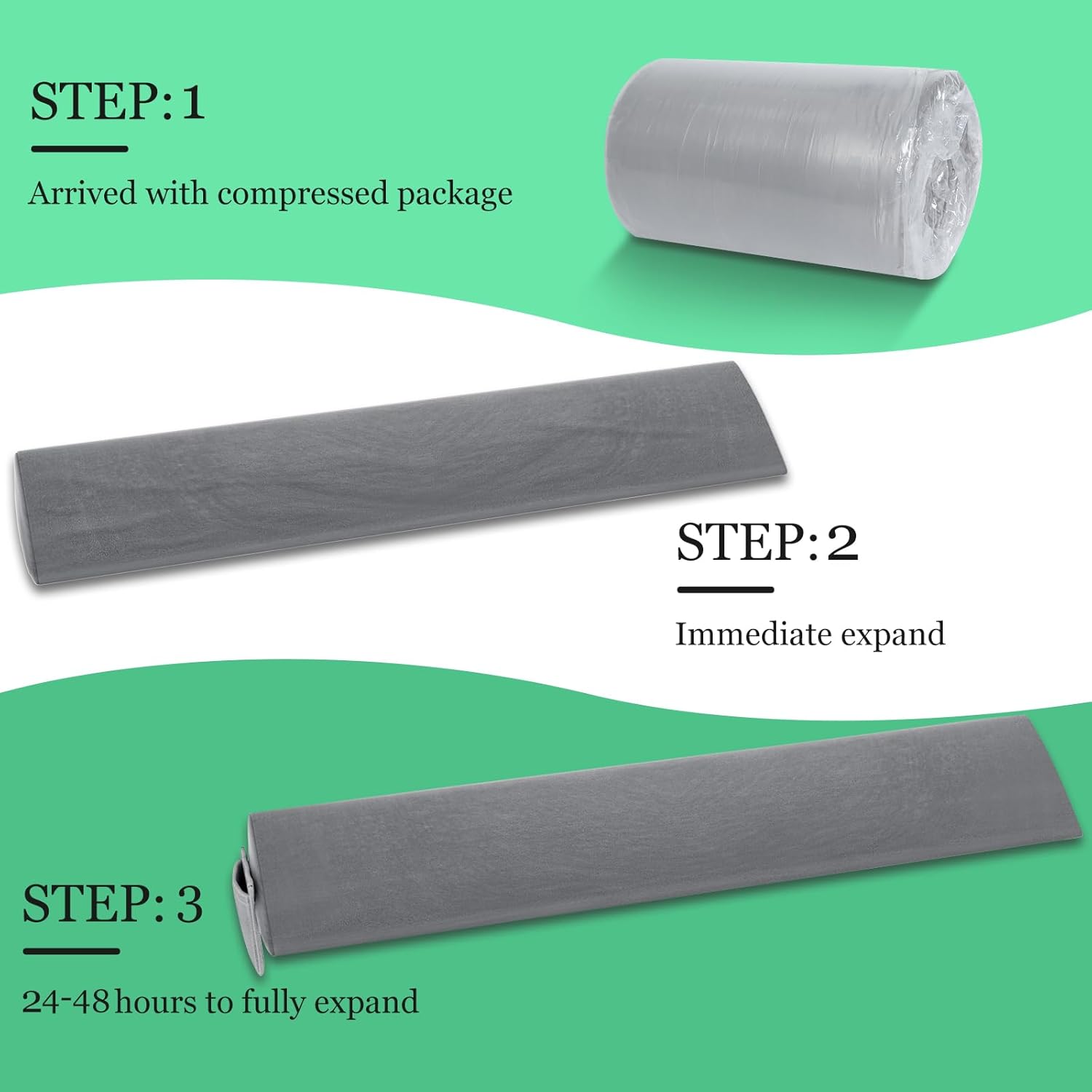 Voryerw King Size Bed Wedge Pillow 30D Gray 1