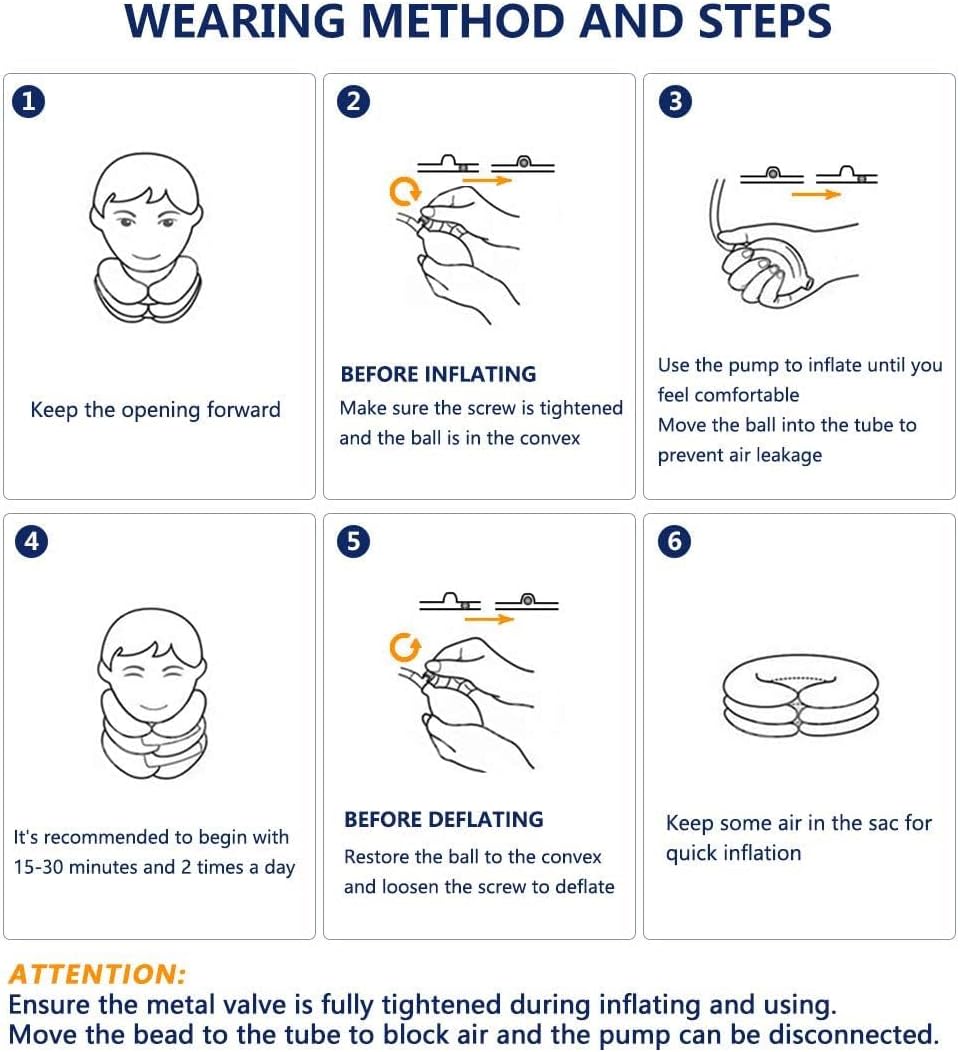 S Cervical Neck Traction Device - Inflatable Adjustable Relief Support