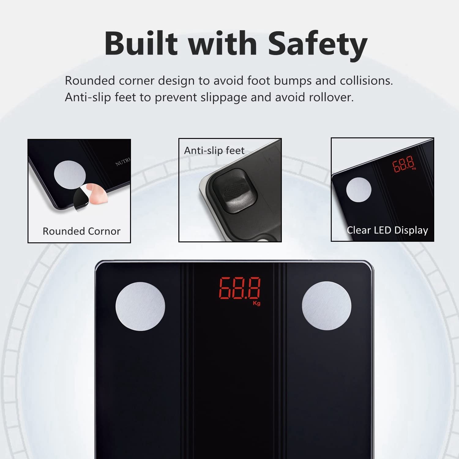 NUTRI FIT Smart Body Fat Scale with Bluetooth Sync