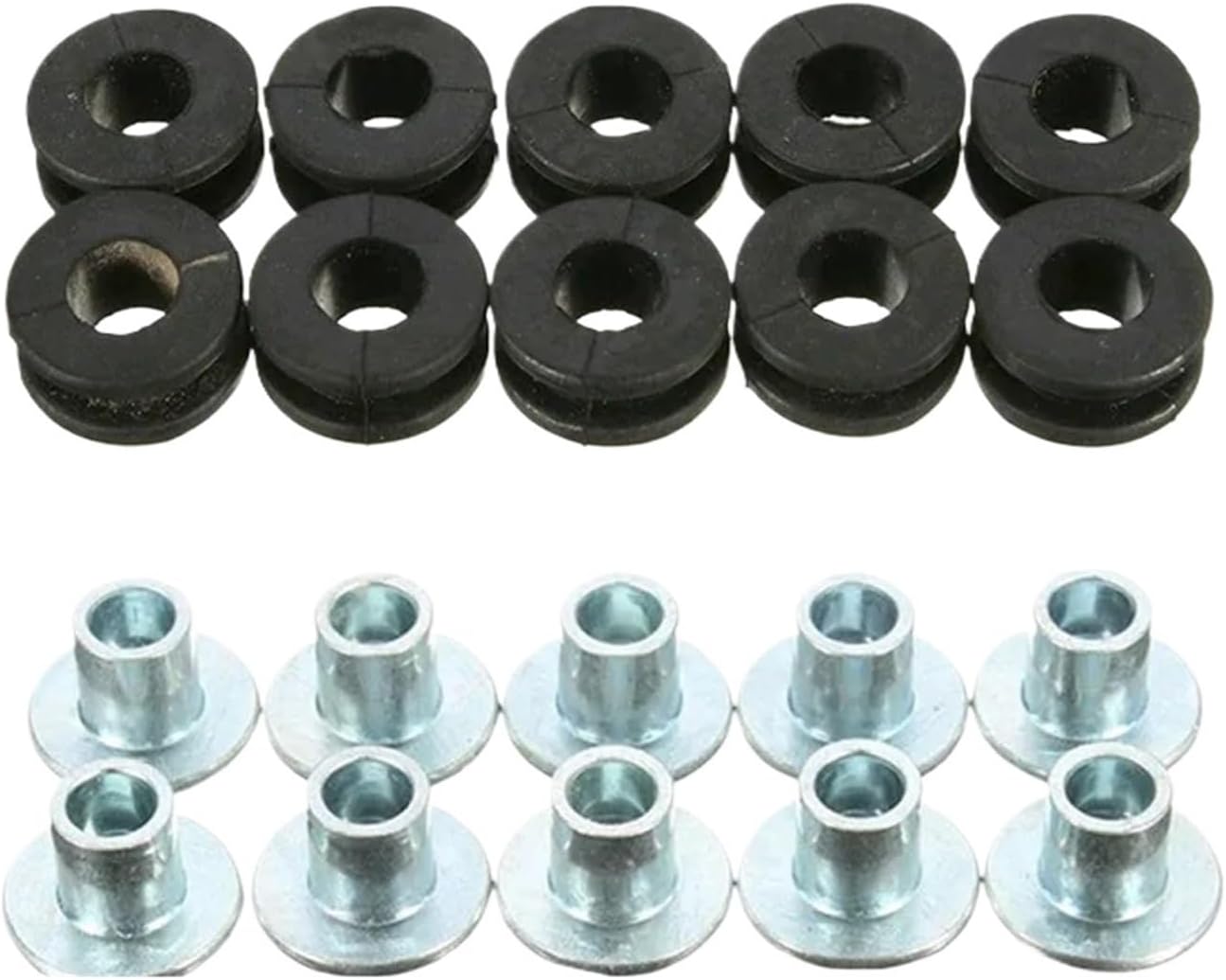 10Pcs 6mm Motorcycle Rubber Grommets Bolt Set