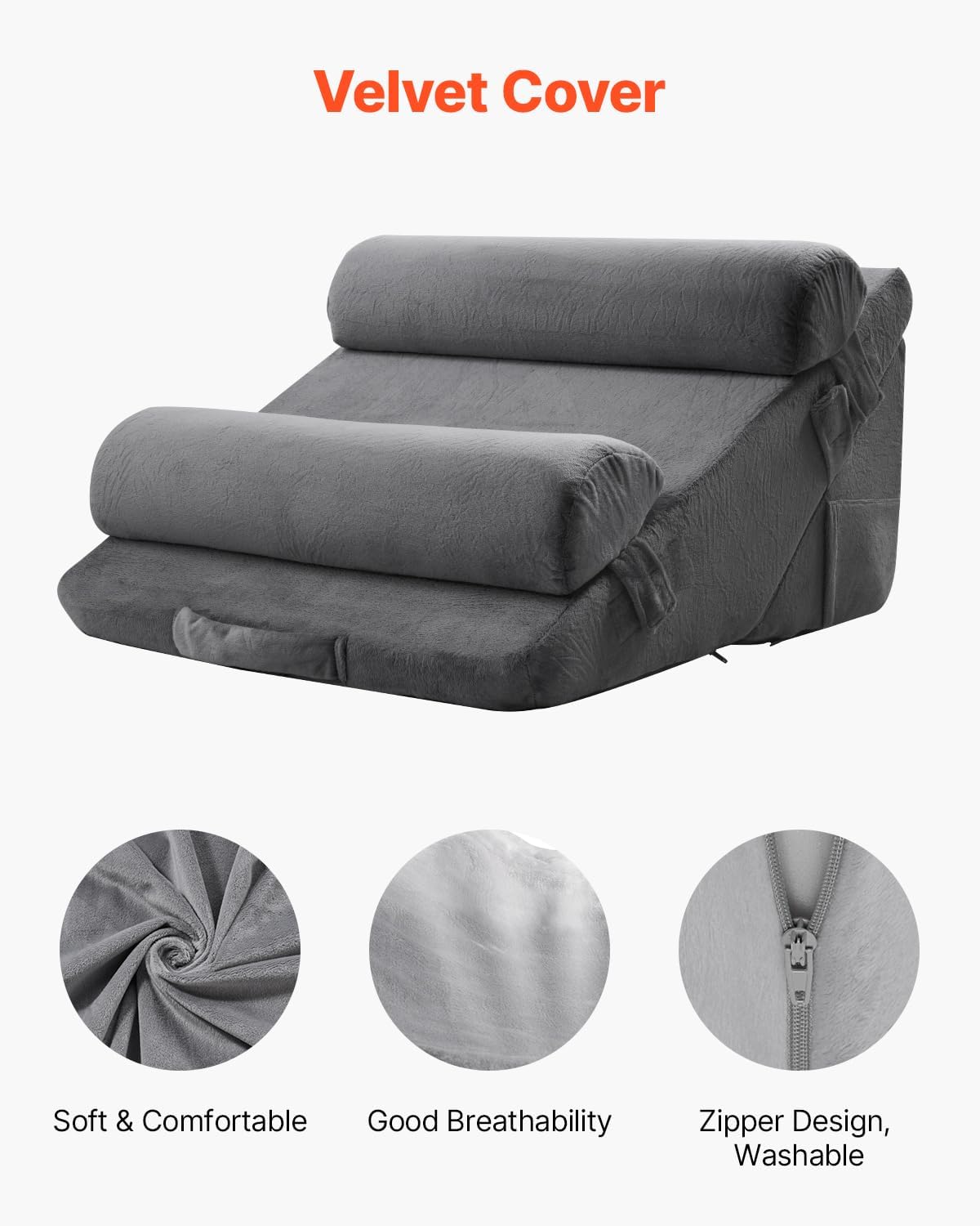 VEVOR 4 Pcs Adjustable Orthopedic Wedge Pillow Set