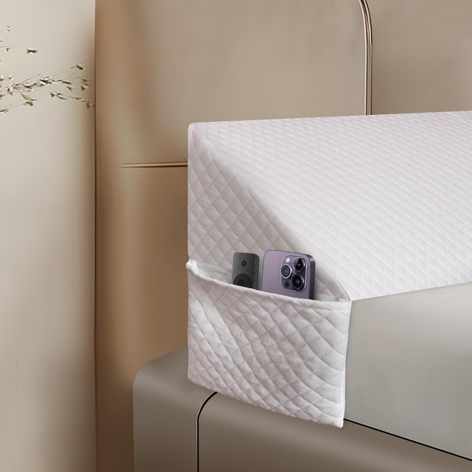 Wedge Pillow Headboard Gap Filler with Dual Pockets