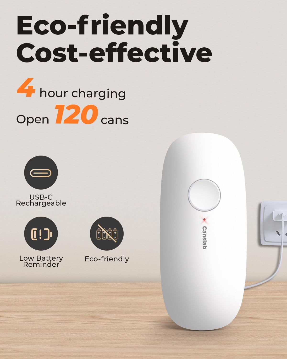 Canslab Ultrablade SE Electric Can Opener - Cordless White