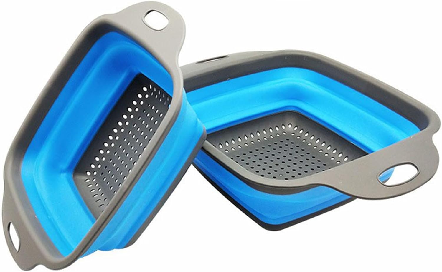2PCS Collapsible Colanders 95 and 115 Inch Food Strainers for Kitchen