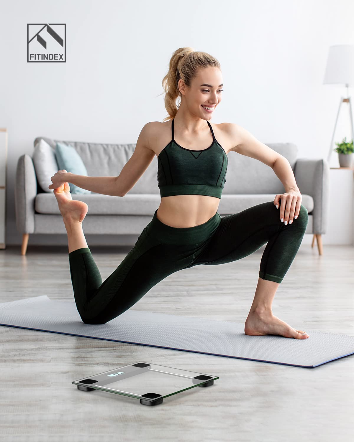 FITINDEX Digital Bathroom Scale for Accurate Weight Measurement