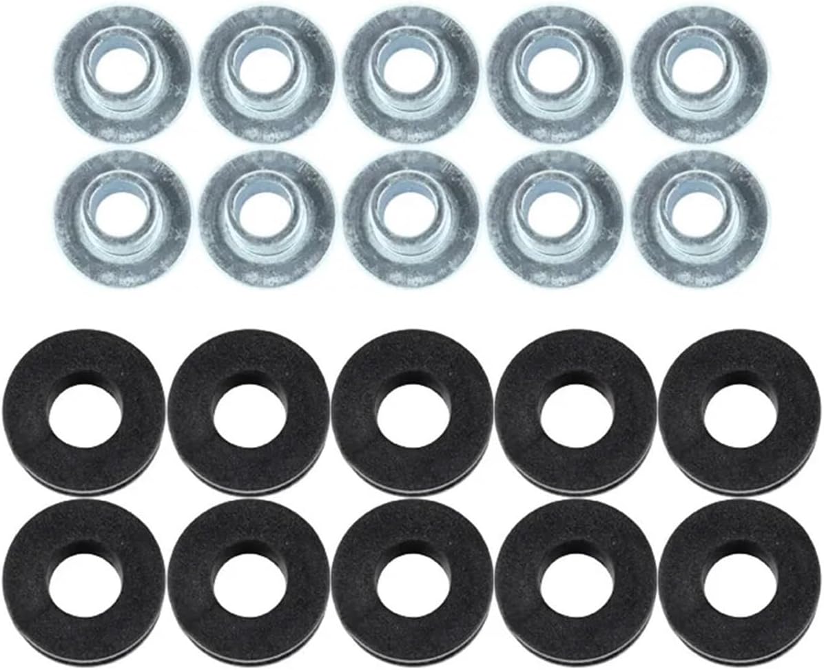 10Pcs 6mm Motorcycle Rubber Grommets Bolt Set