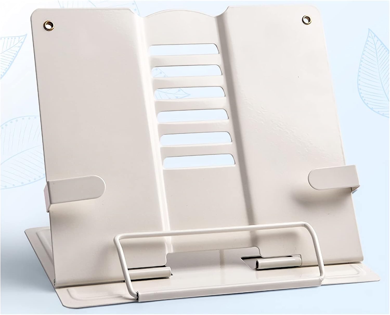 XIAOSAKU Adjustable Foldable Book Stand for Cookbooks Textbooks Magazines and Phones