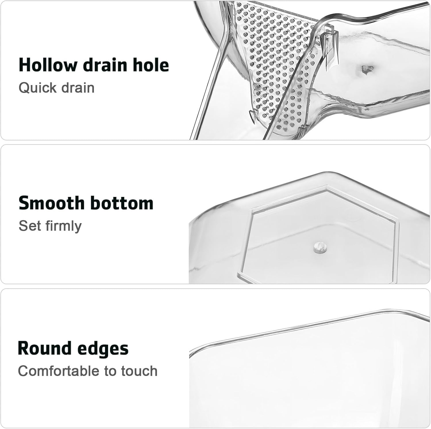 Cabilock Drain Basket Plastic Rice Strainer Colander