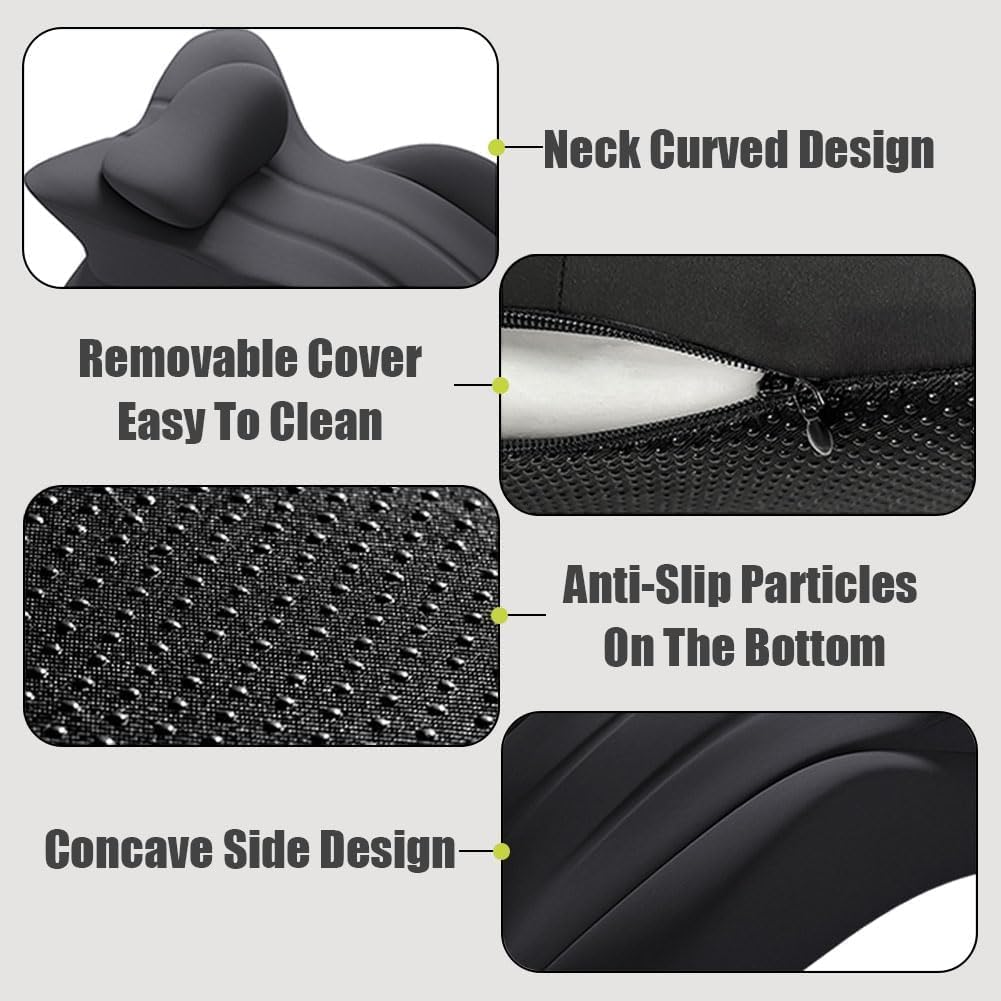 Couples Stealth Wedge Pillow with Memory Foam and Gel Cushion