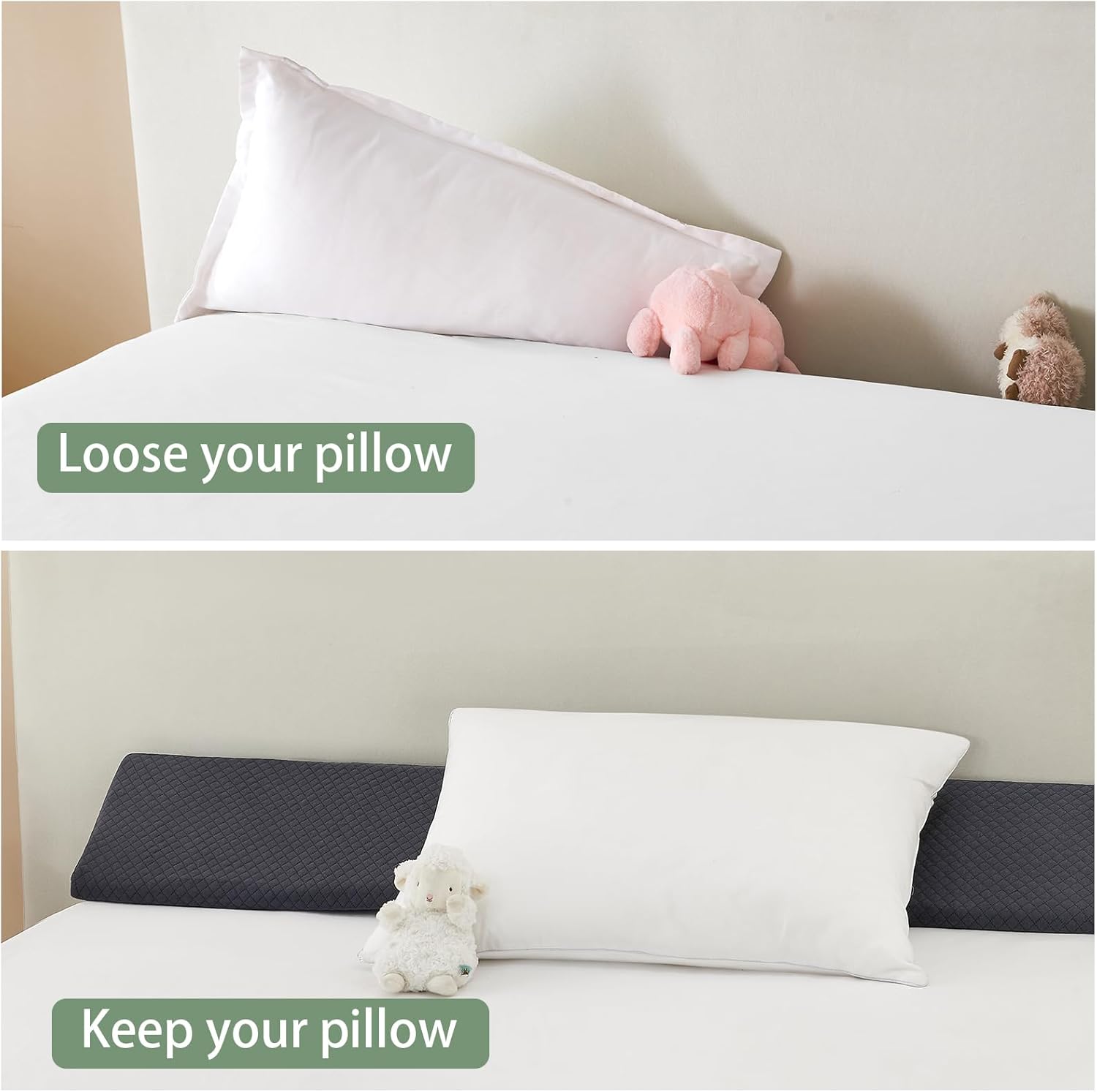 RUJIPO King Size Bed Wedge Pillow - Gap Filler 76x10x6 1