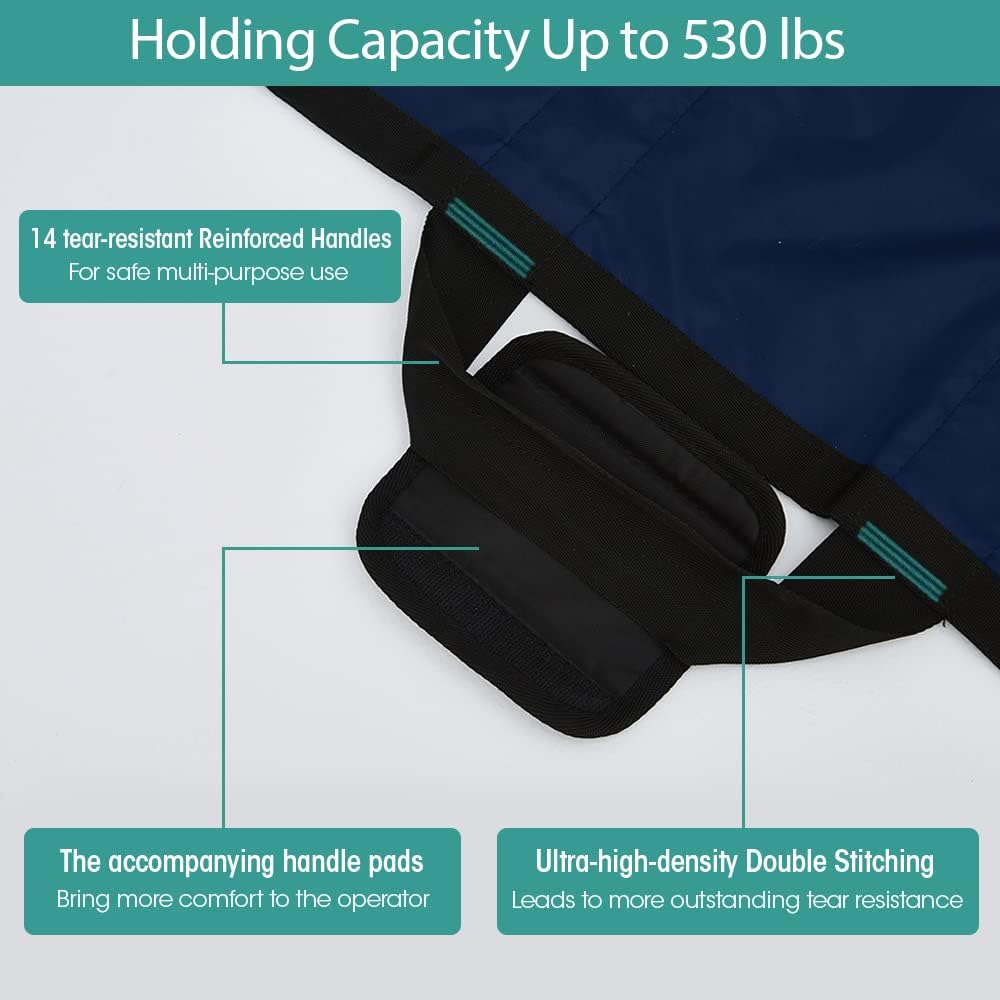 TINFAU 70 x 40 Waterproof Bed Positioning Pad with Handles