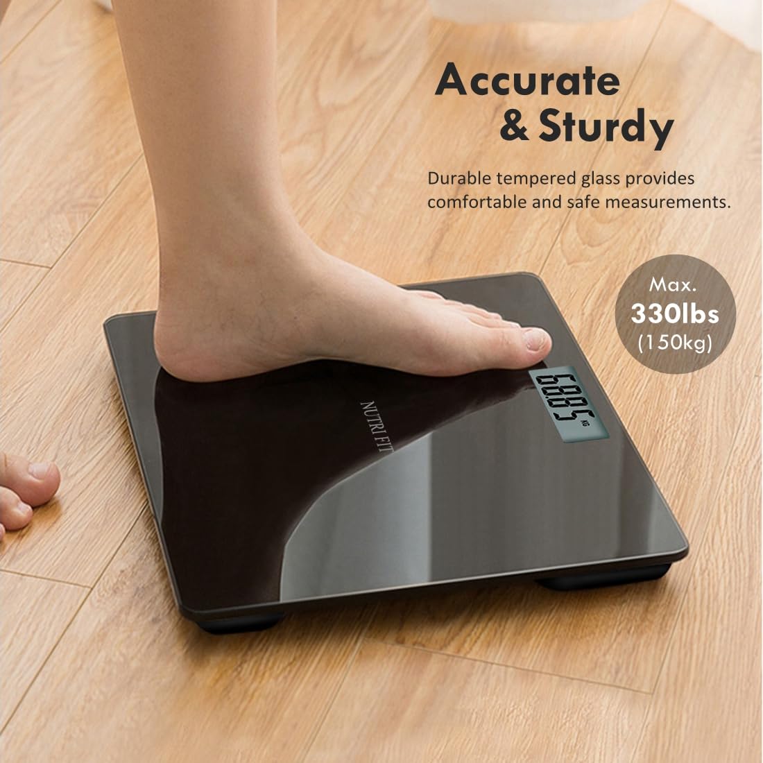 NUTRI FIT Digital Bathroom Scale for Accurate Weight Tracking