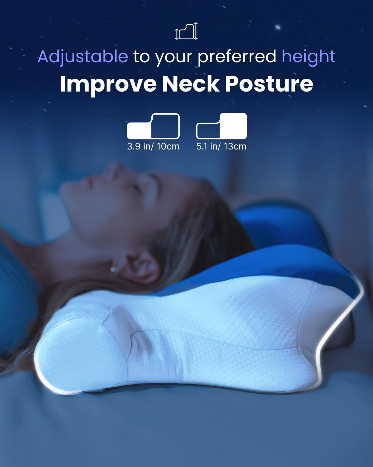 RENPHO Ultra Pain Relief Neck Pillow with Cooling Cases