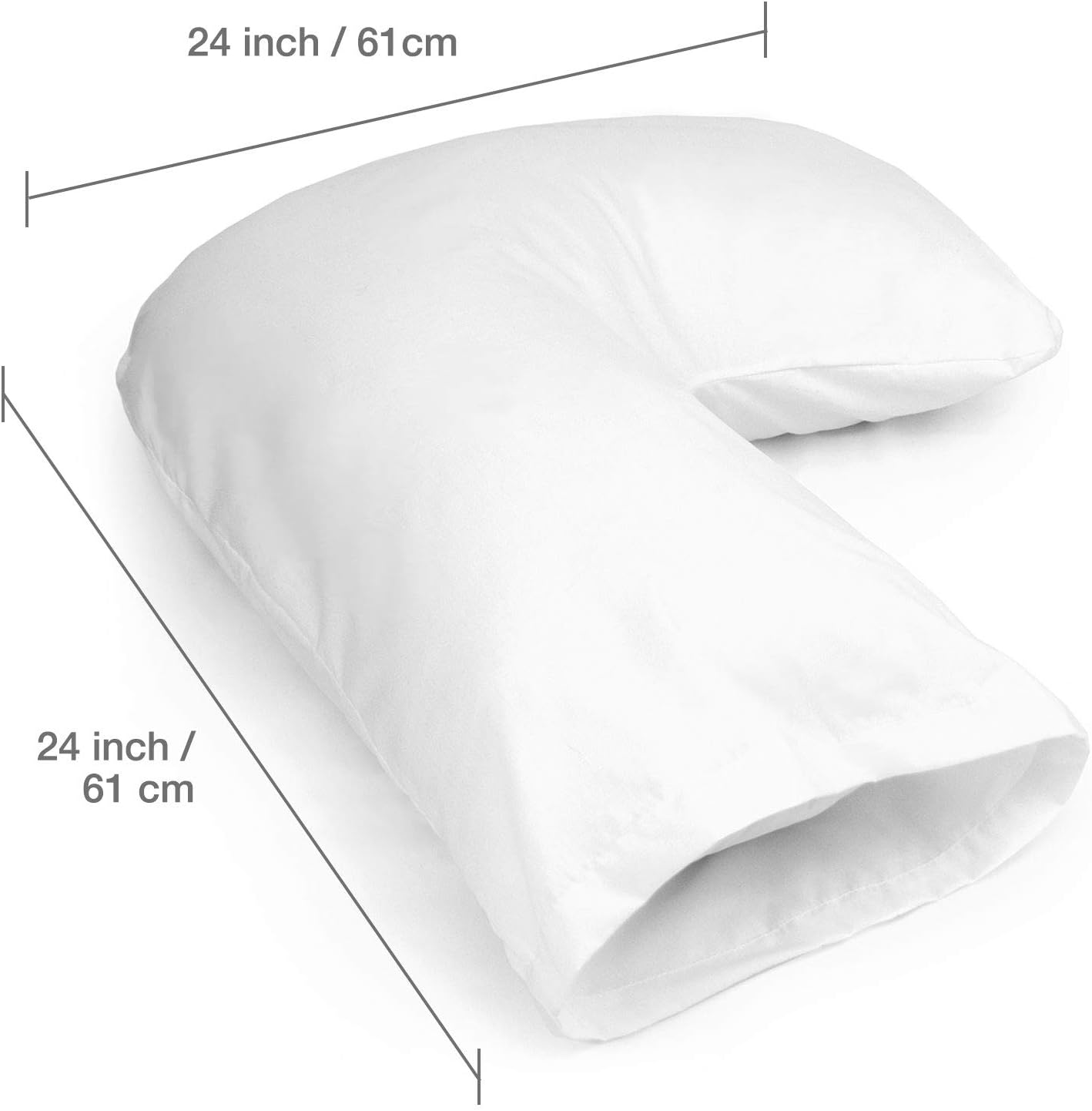 DMI Contoured Support Body Pillow for Neck Back and Pregnancy Relief