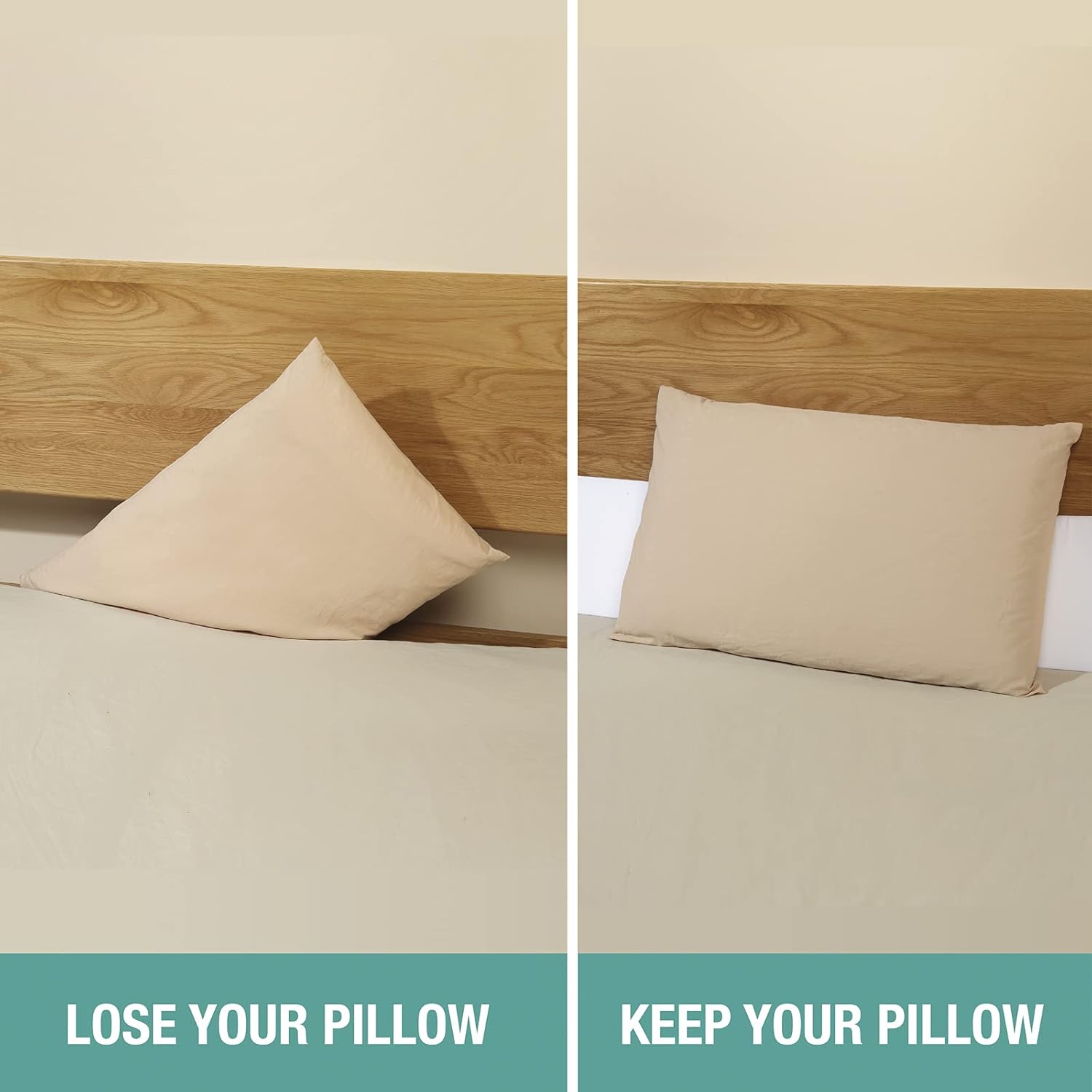 Vekkia Headboard Pillow Gap Filler - 55 Inch Wedge Support