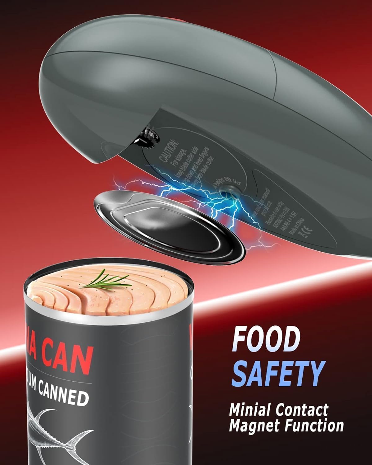DURACELL One Touch Electric Can Opener - Arthritis Friendly Food Safe