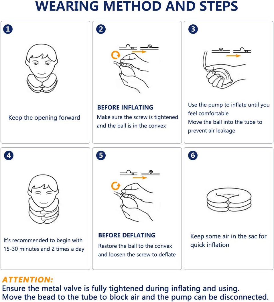 S Cervical Neck Traction Device - Adjustable Inflatable