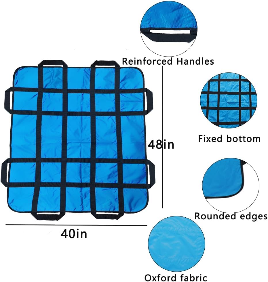 2 Pack Positioning Bed Pad with Handles 48x40 1