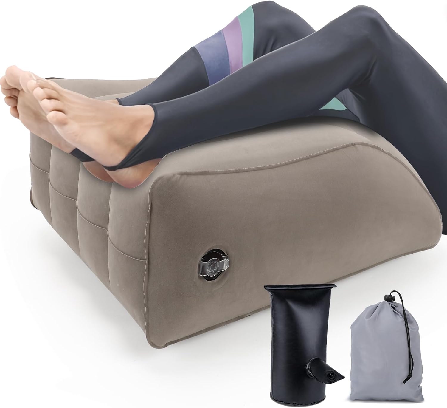 Stickermask Inflatable Leg Elevation Pillow for Swelling Relief and Better Sleep
