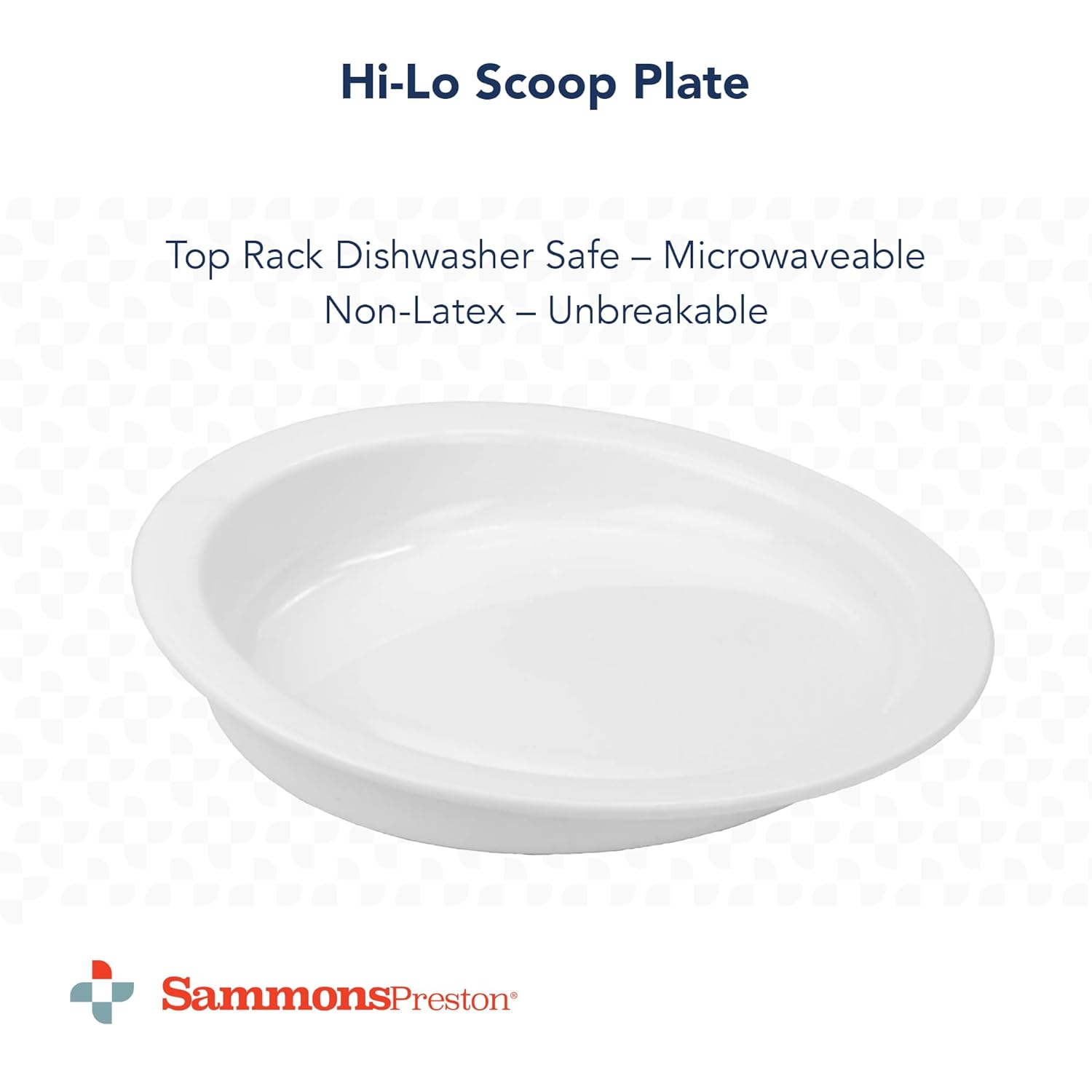 Sammons Preston Hi-Lo Scoop Plate 9 Non-Slip Eating Aid 1