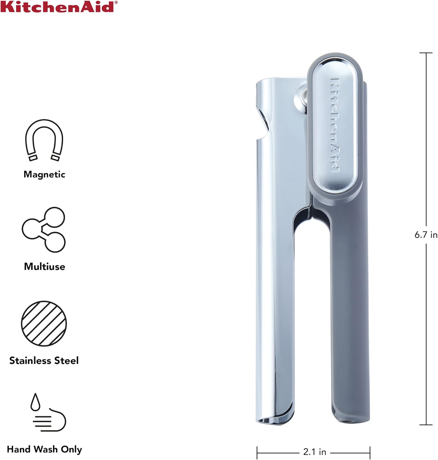 KitchenAid No Mess Multi Function Can Opener Gray