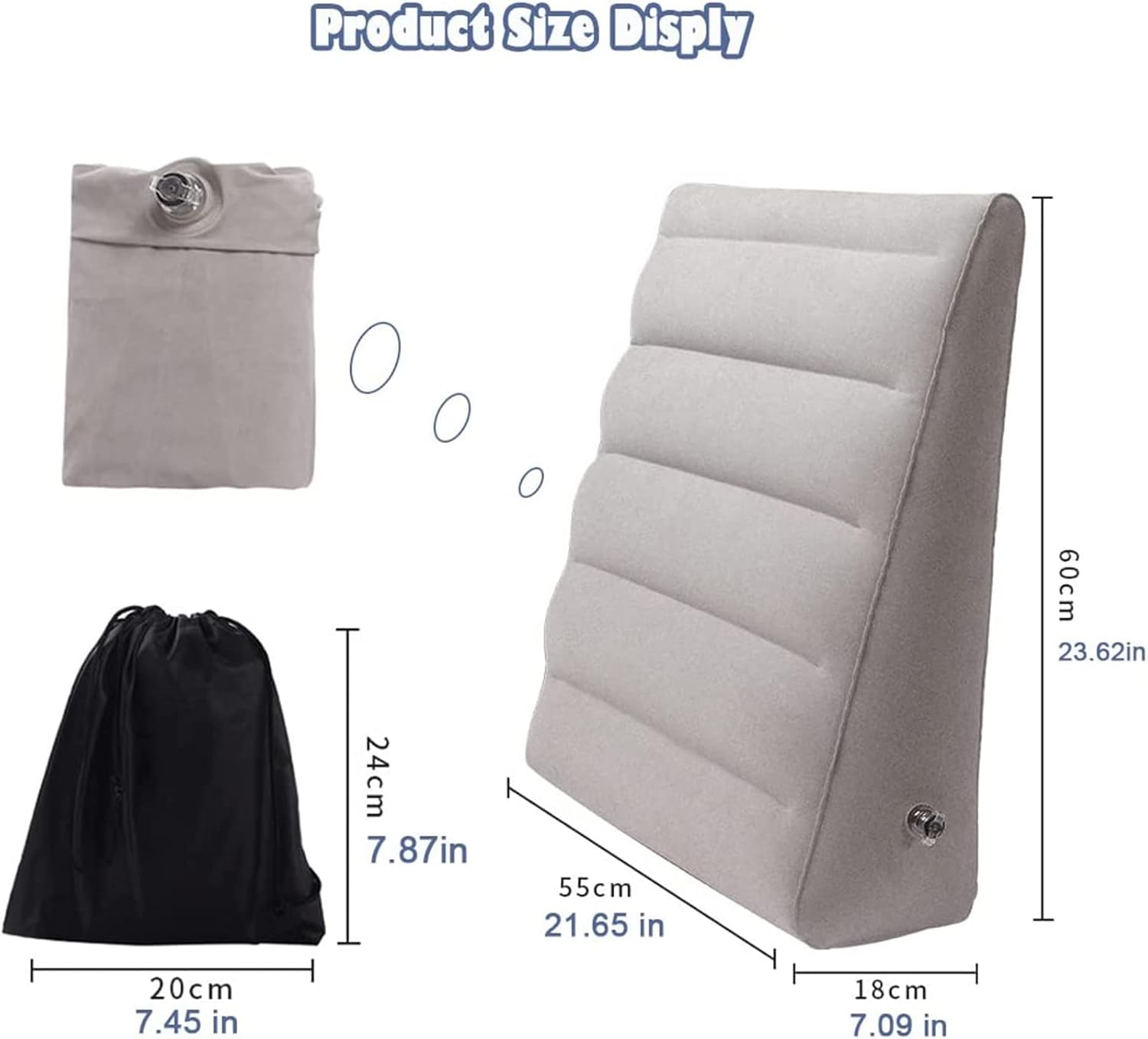 VOPHIA Inflatable Wedge Pillow - Grey