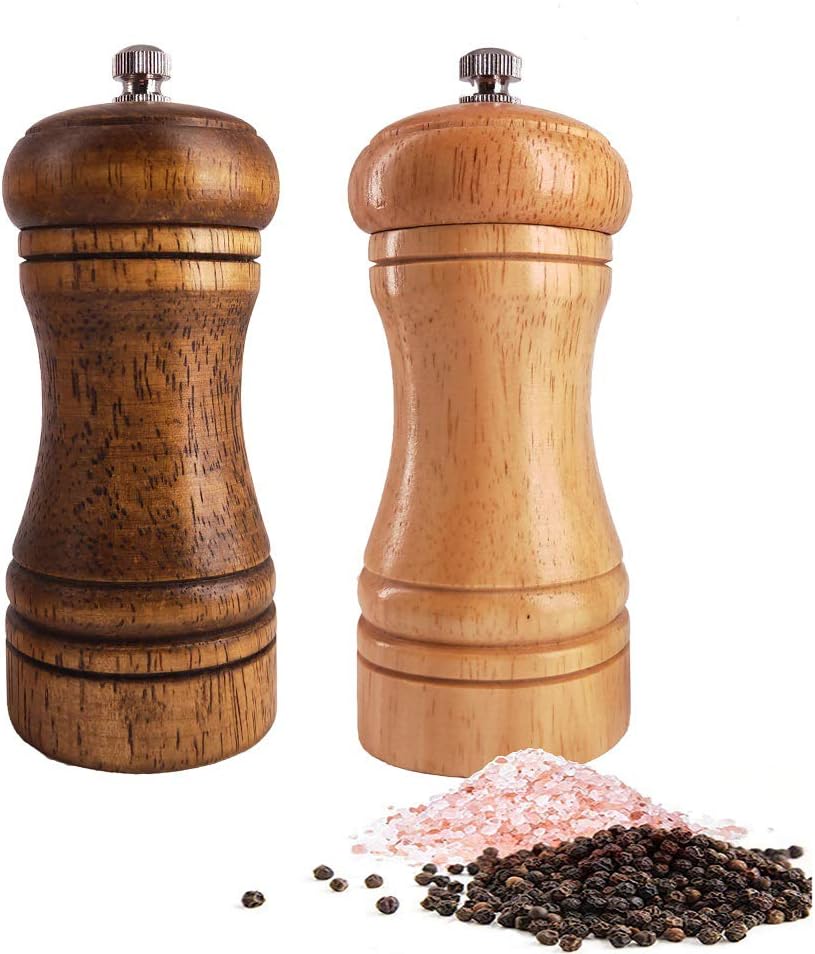 Ouktor Wooden Salt and Pepper Mill Set
