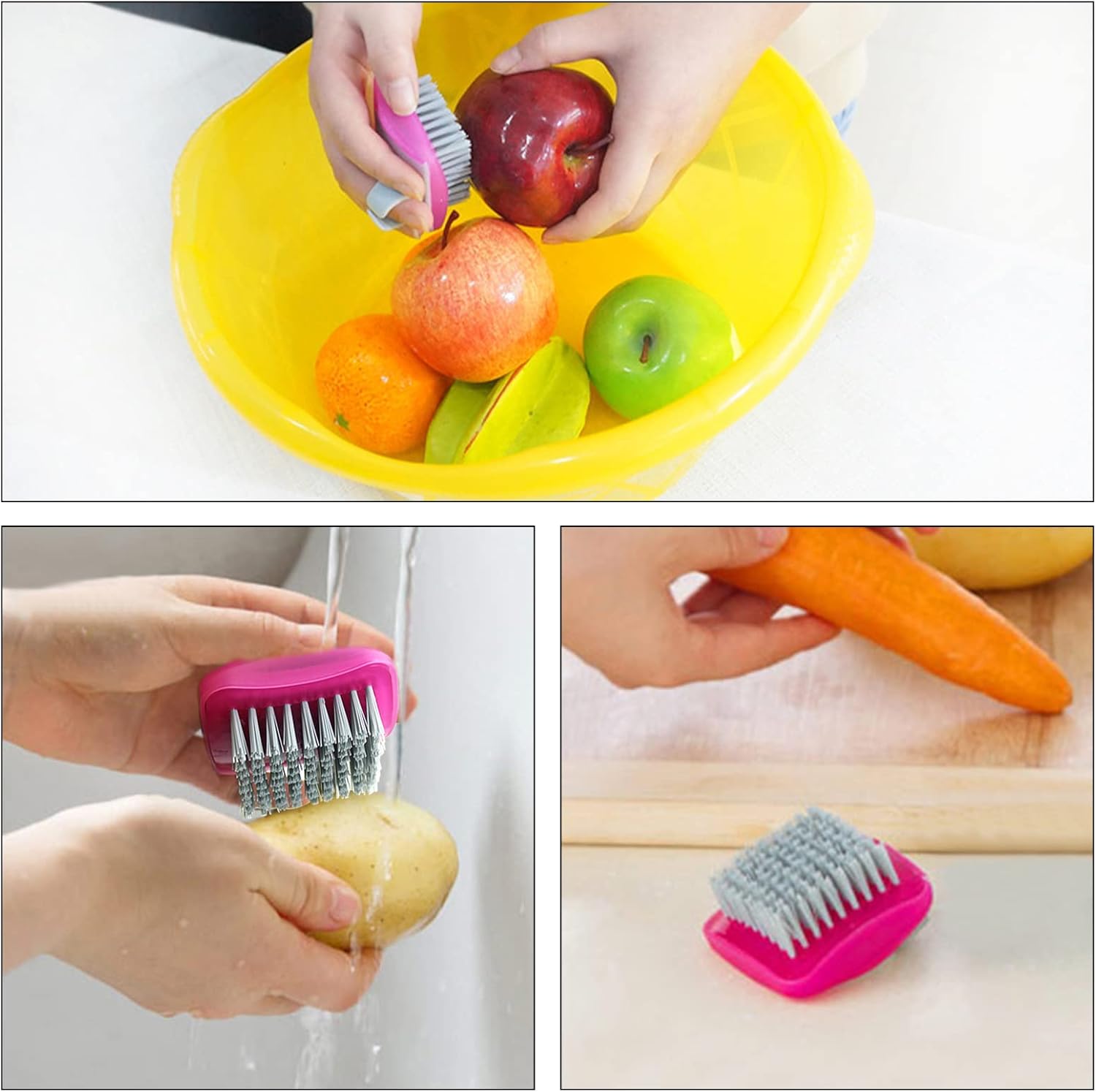 Openfly 5 Piece Flexible Fruit and Vegetable Brush Set